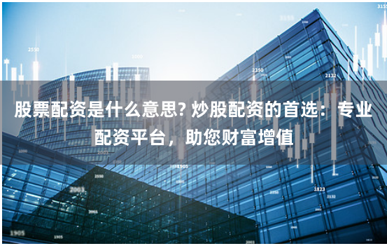 股票配资是什么意思? 炒股配资的首选：专业配资平台，助您财富增值
